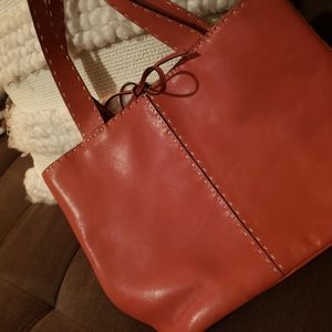 Small leather tote